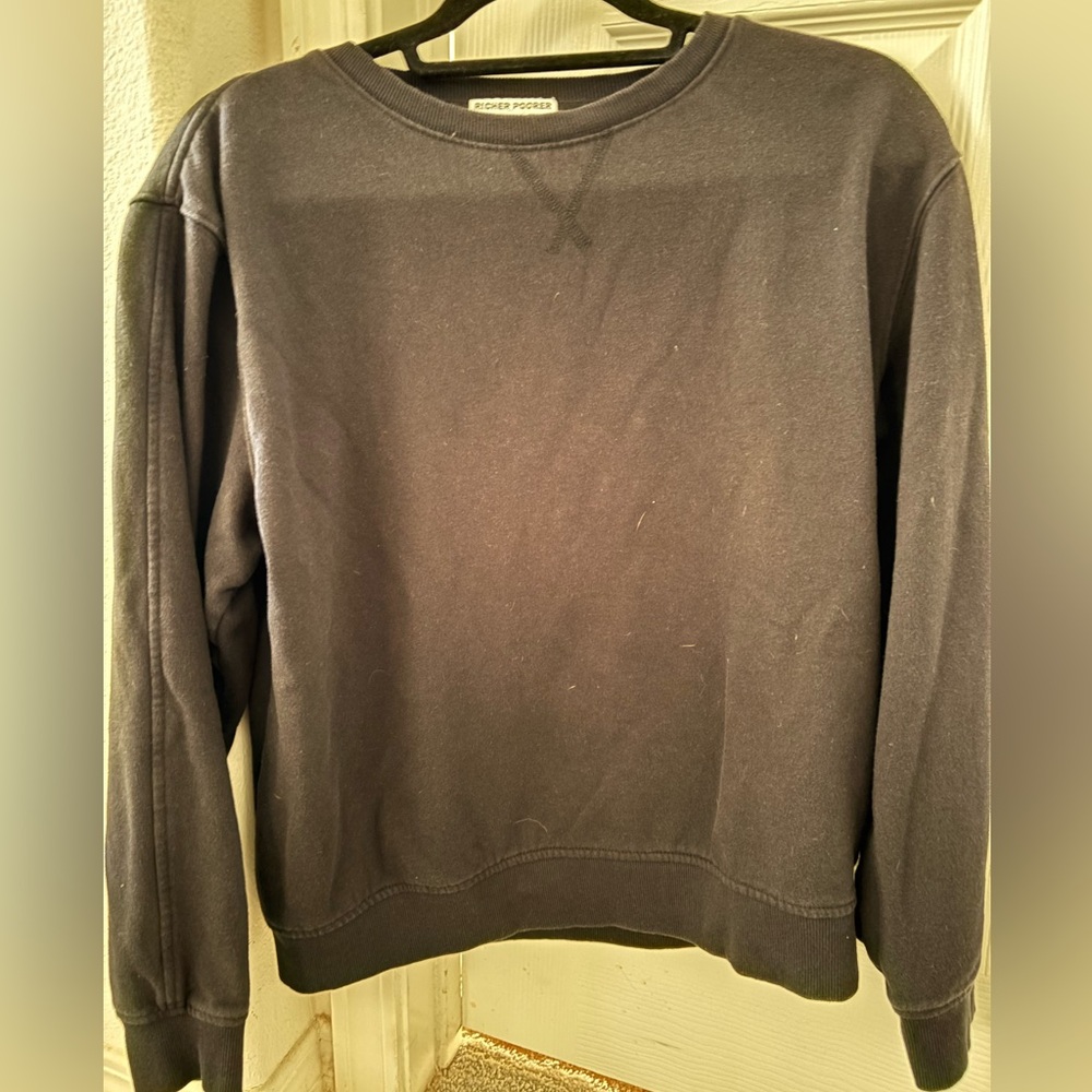 Richer Poorer black Crewneck sweatshirt
